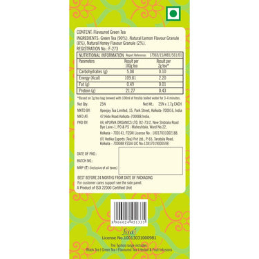 TYPHOO-Natural Green Tea Lemon and Honey-25 Bags
